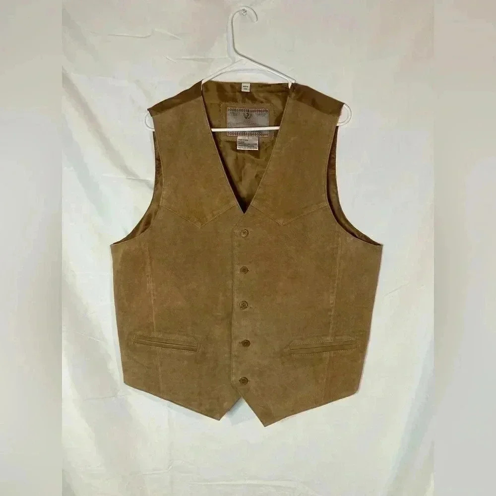 Vintage Permit Platinum leather men’s vest